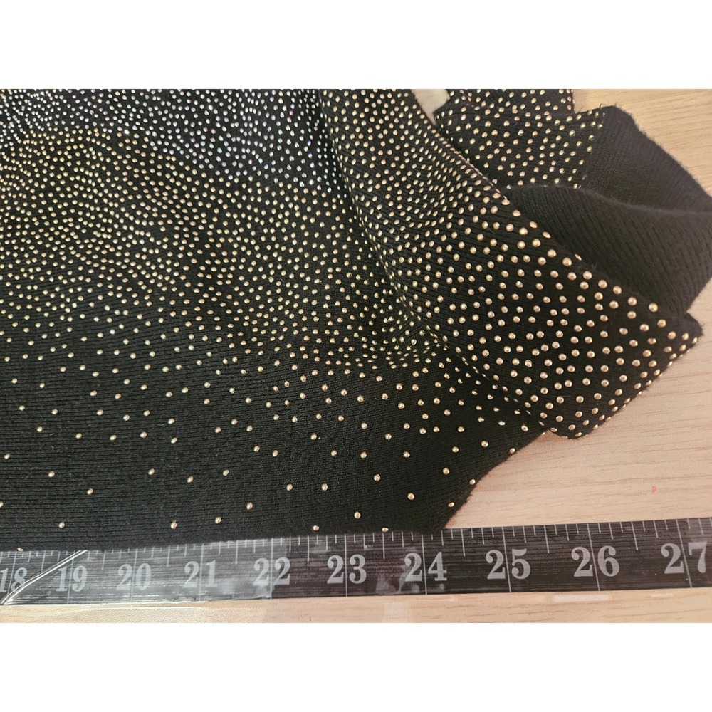 Y2k Black Sequin Ombre Dolman Sleeve Sweater Top L Retro #533 - Picture 5 of 9
